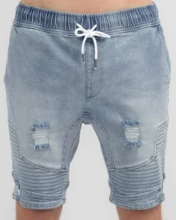Lucid Promenade Walk Shorts Mid Blue Outlet
