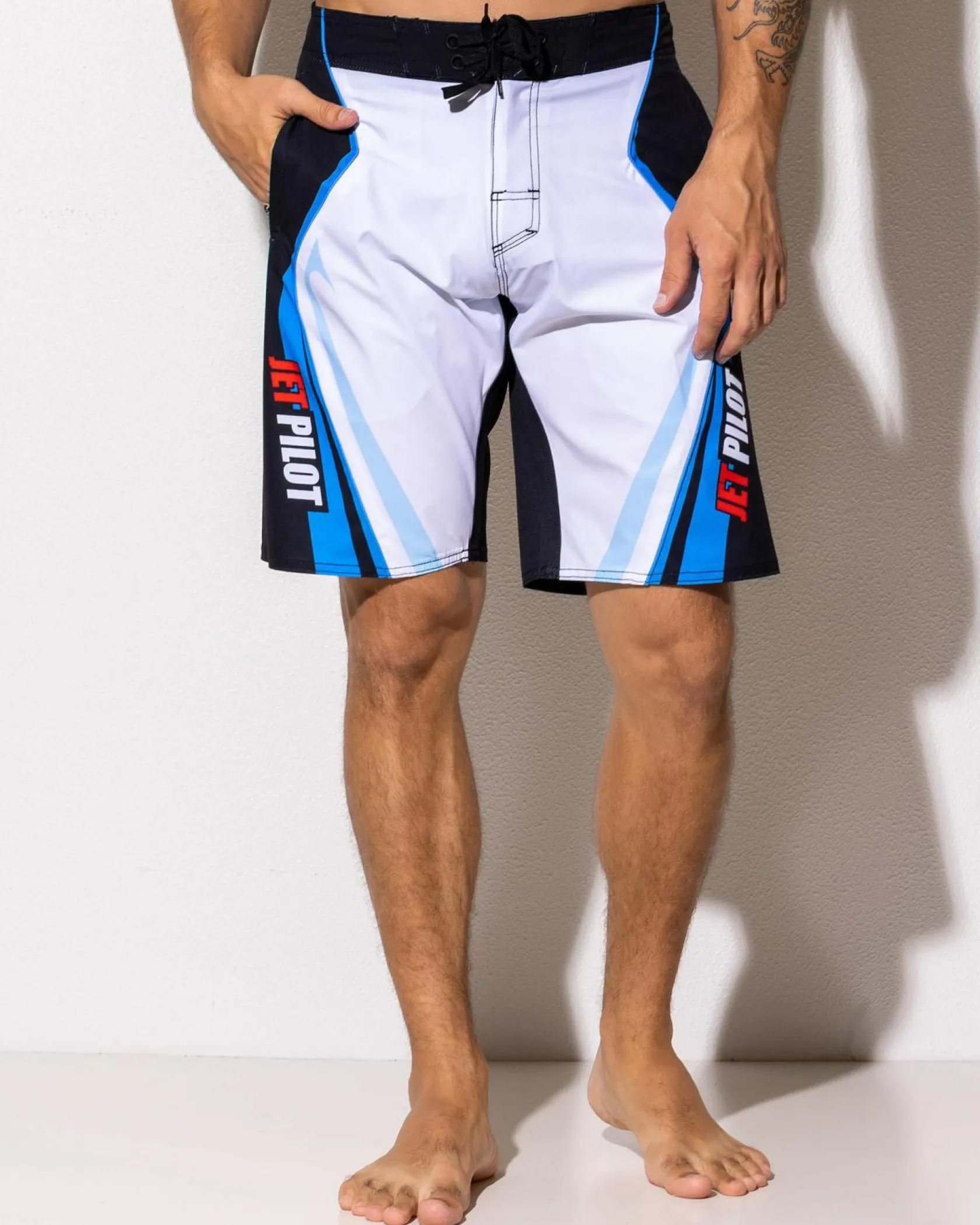 Jetpilot Pulse Streamliner 20" Board Shorts Black/blue Online
