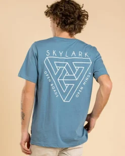 Skylark Quake Drift T-Shirt Blue Outlet