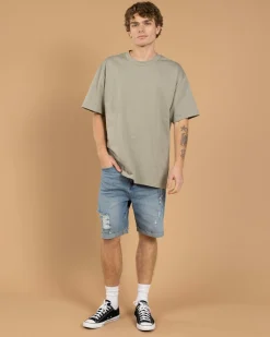 Lucid Qualify Denim Walk Shorts Mid Blue Best