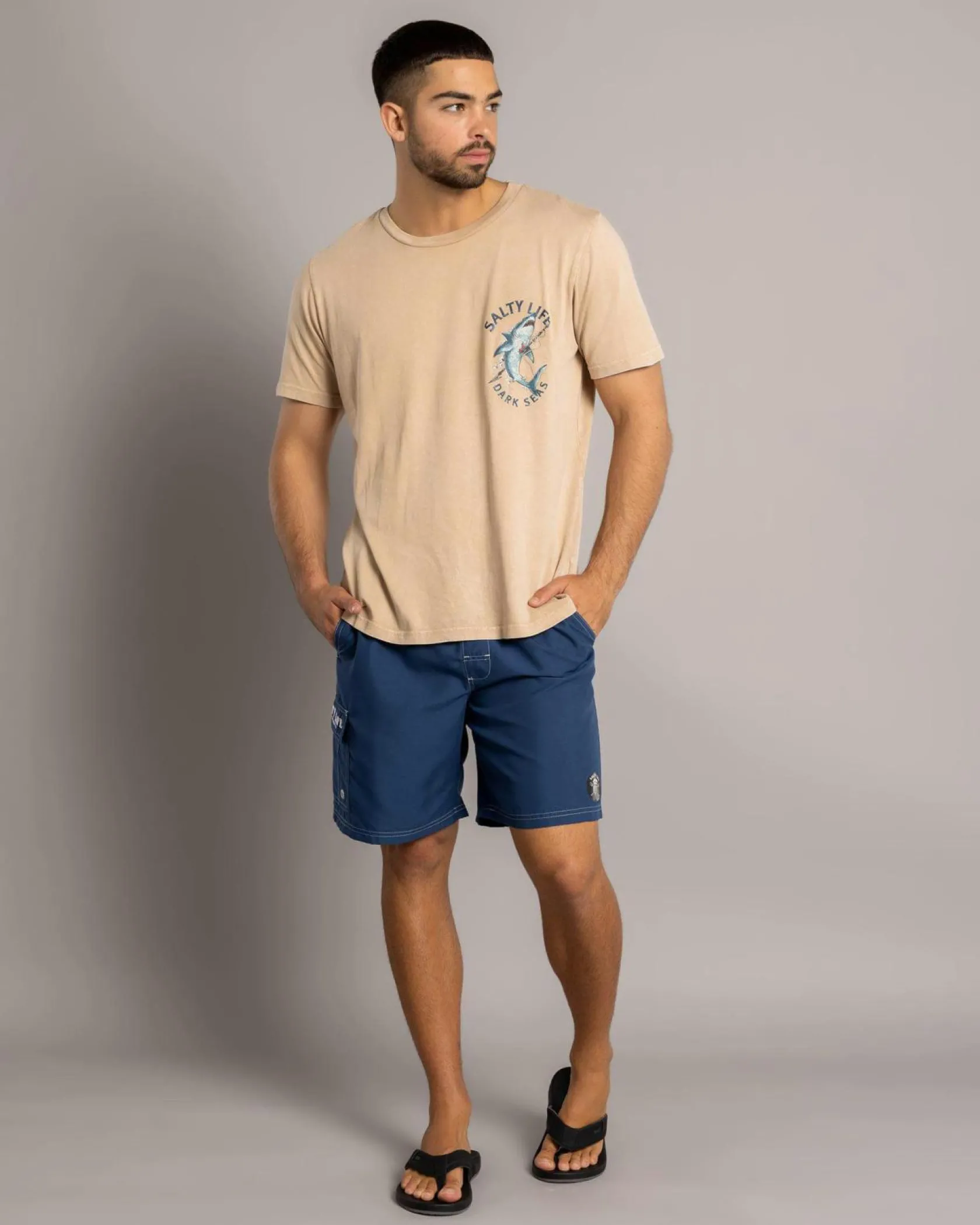 Salty Life Quarter Board Shorts Navy Hot