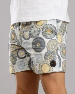 Skylark Radial Elastic Waist Shorts White Sale