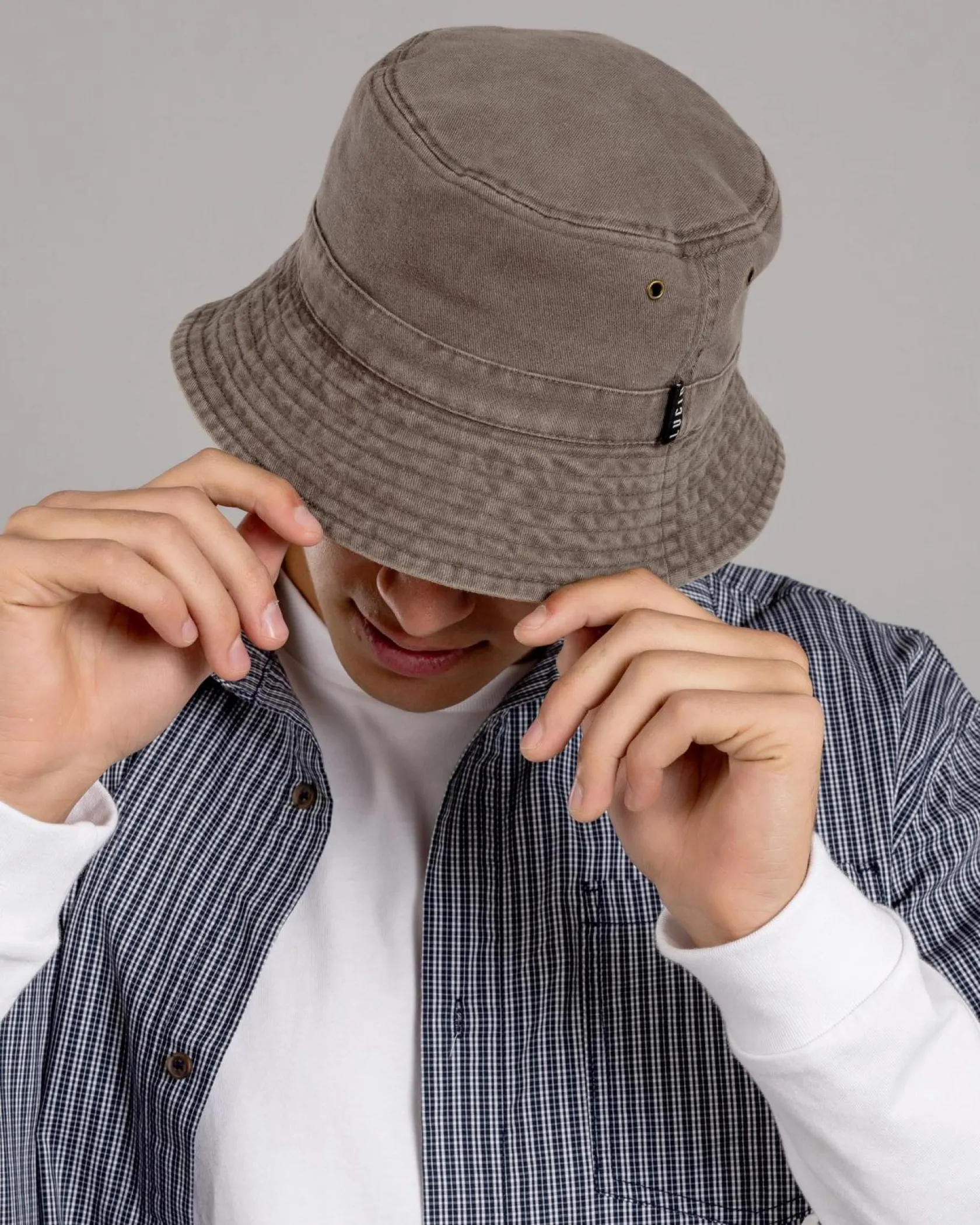 Lucid Radiate Bucket Hat Choc Brown/khaki Clearance