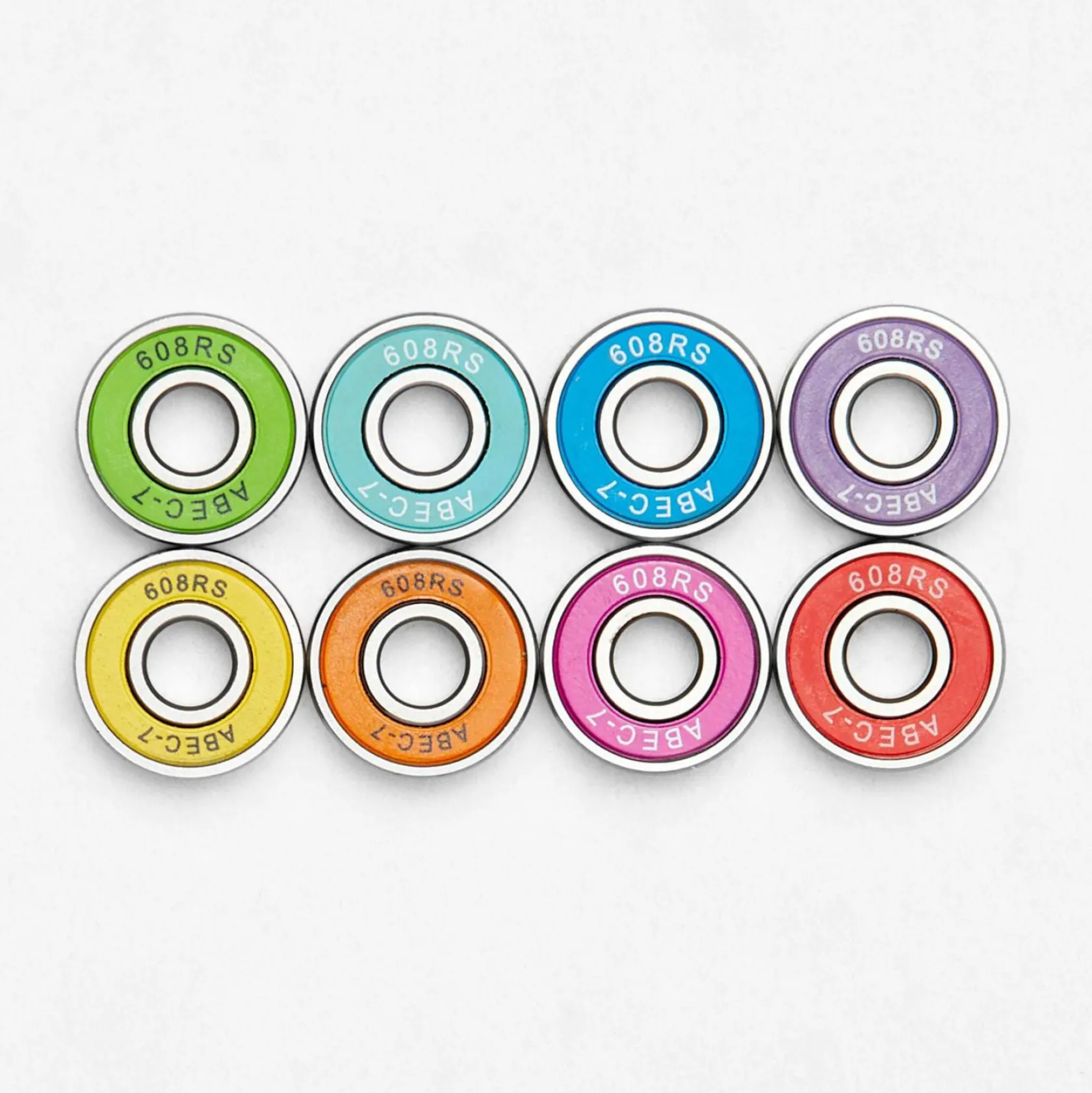 Sanction Rainbow ABEC 7 Skateboard Bearings Multi Outlet