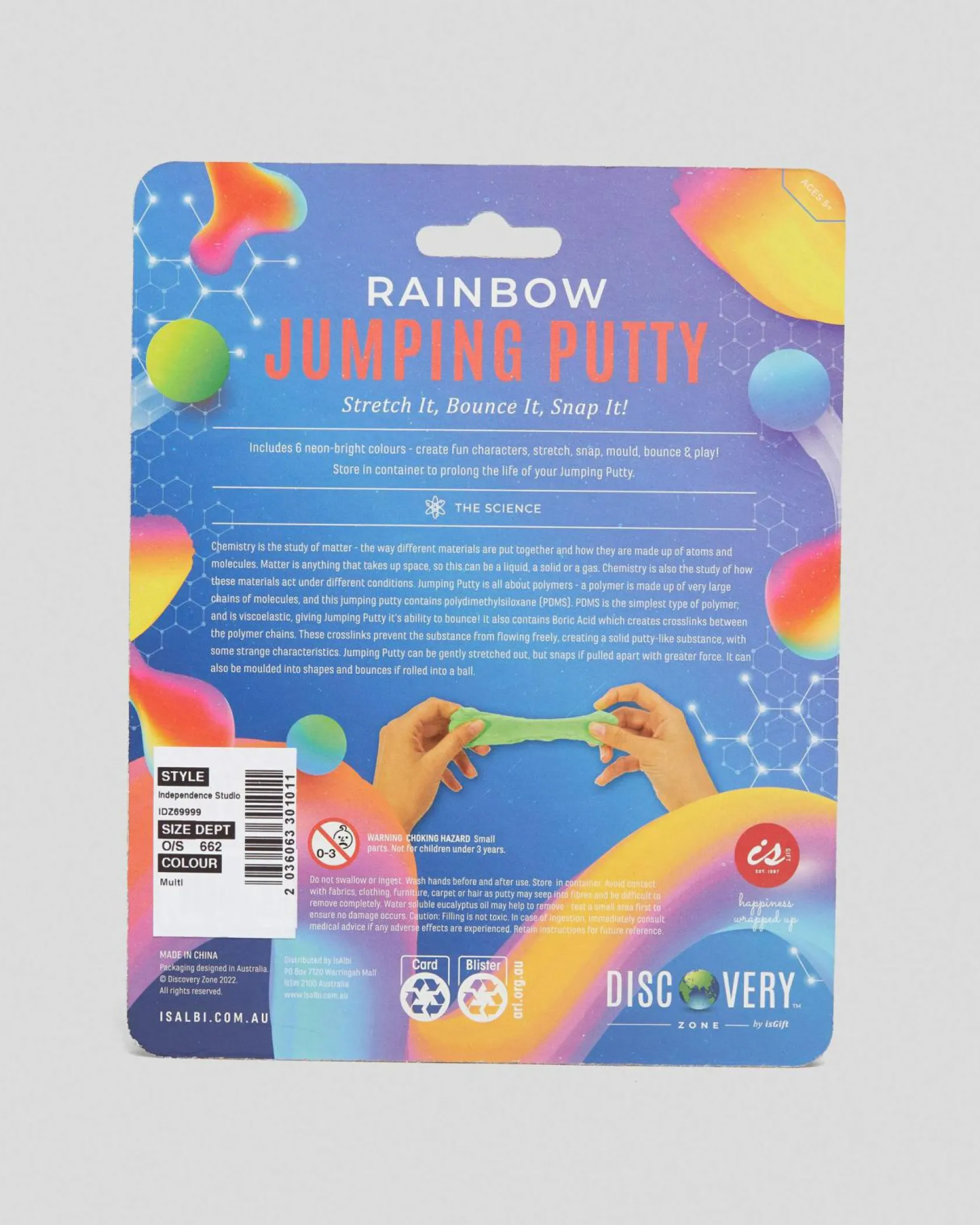 Independence Studio Rainbow Jumping Putty Multi