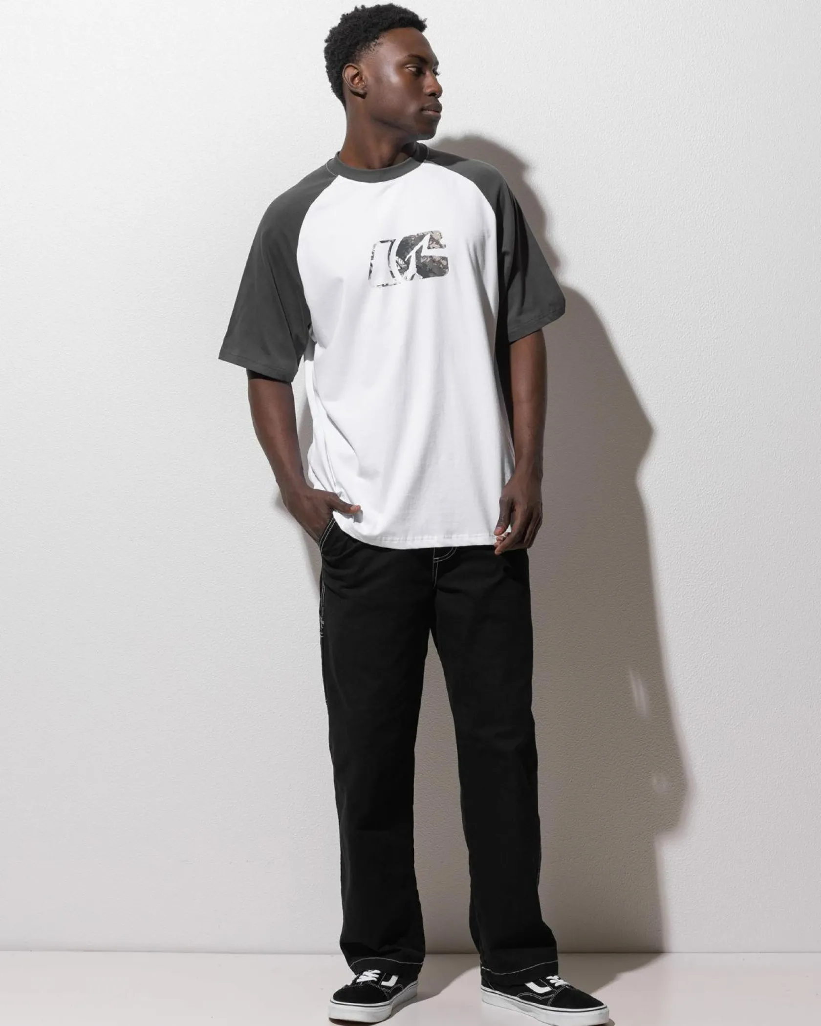 Rusty Rambo Raglan T-Shirt White Clearance