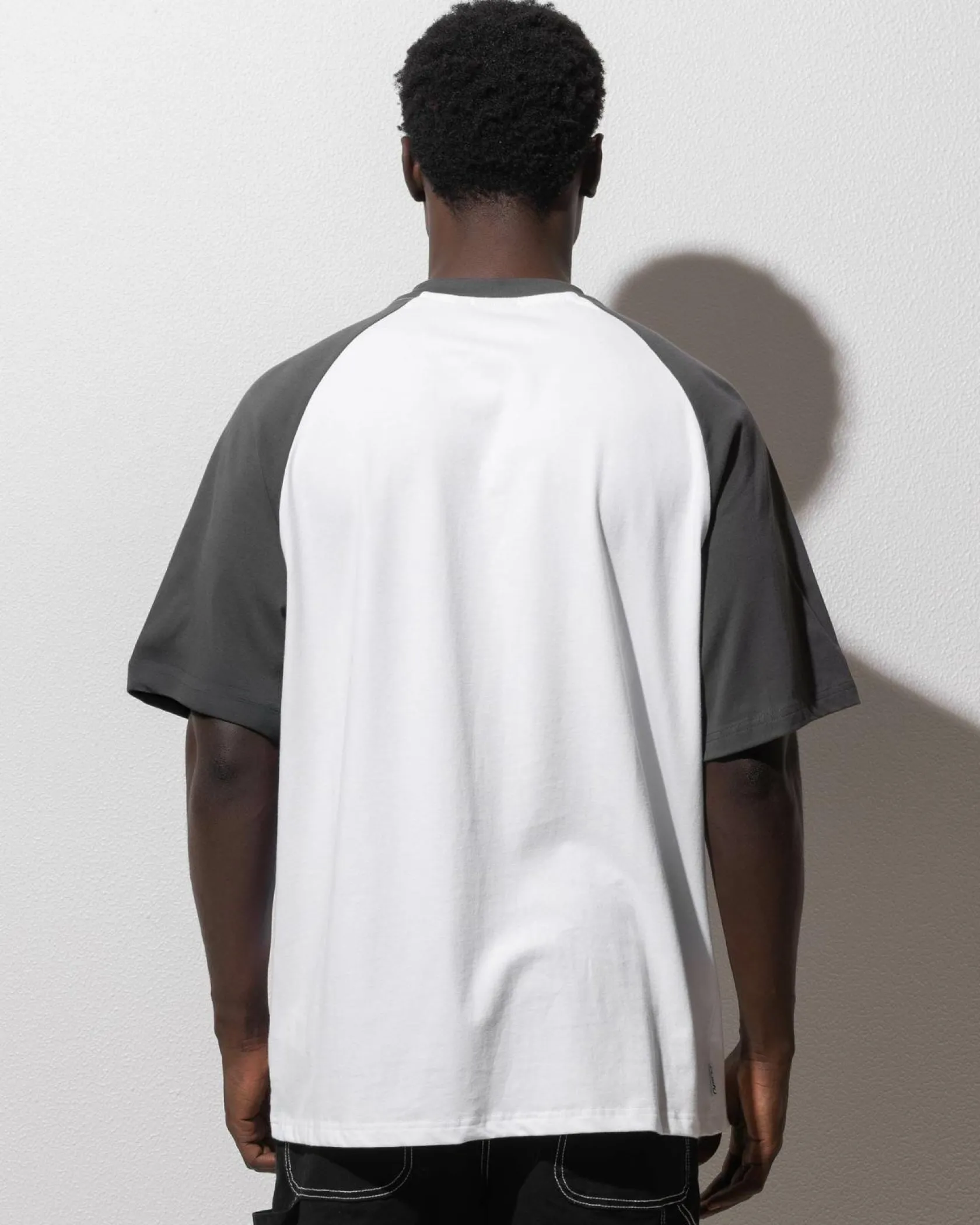 Rusty Rambo Raglan T-Shirt White Clearance