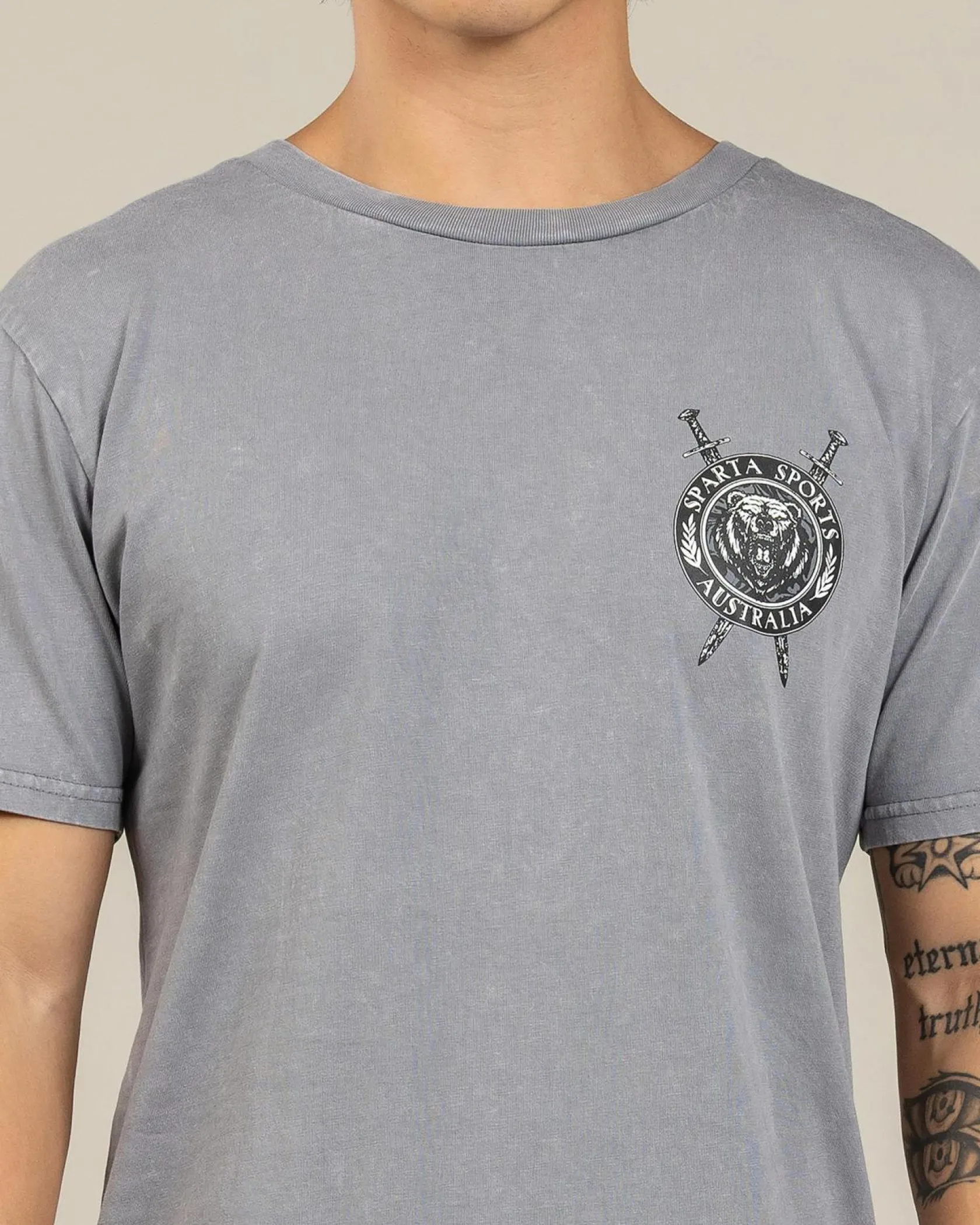 Sparta Rampart T-Shirt Lt Grey Acid Outlet