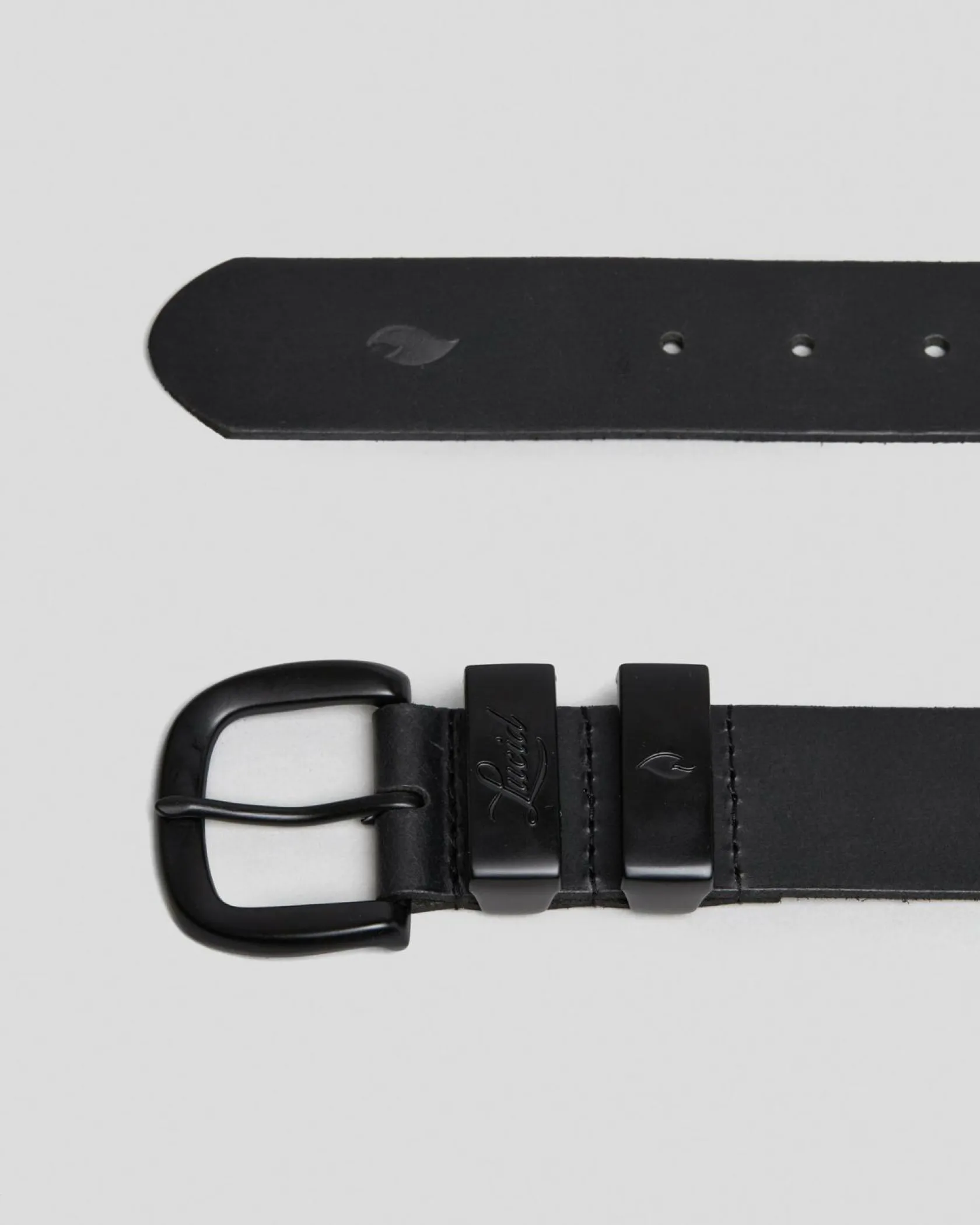 Lucid Rancher Leather Belt Black/matt Black Hot