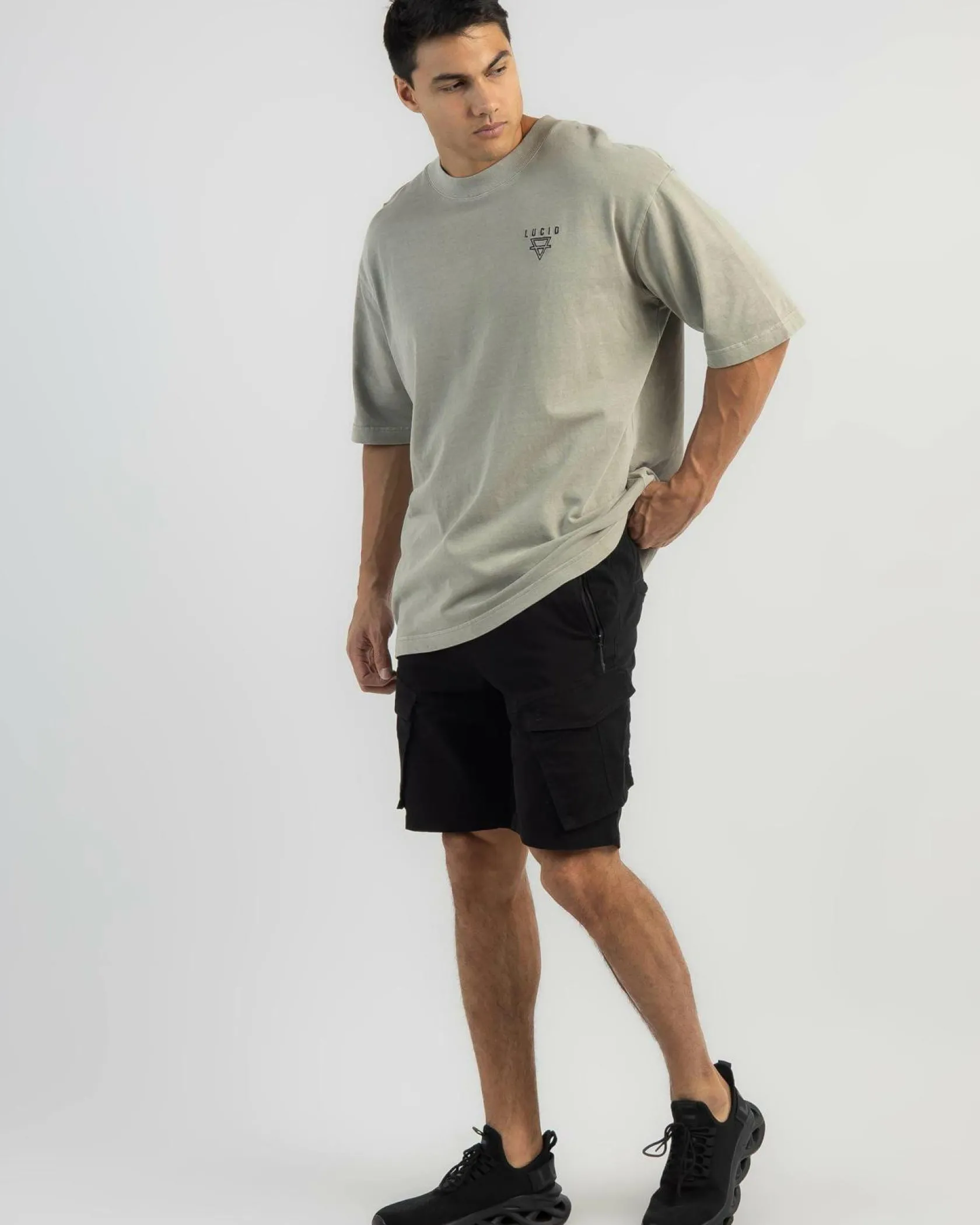 Lucid Ranked Walk Shorts Black Hot