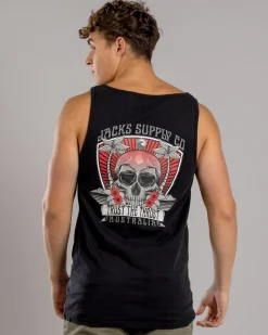 Jacks Rapture Singlet Black Acid Sale