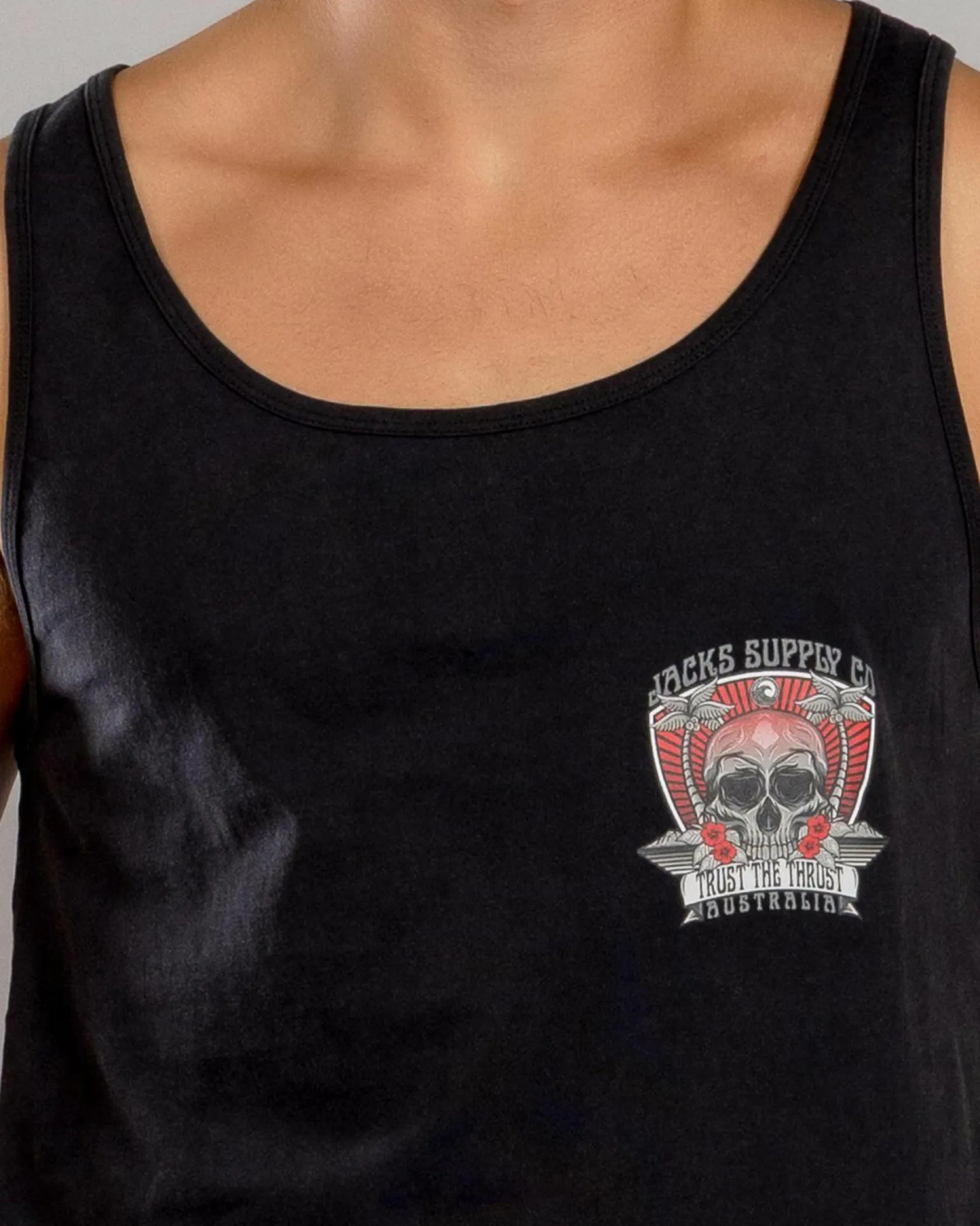 Jacks Rapture Singlet Black Acid Sale