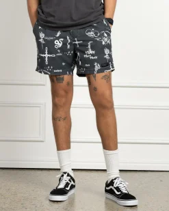 Kiss Chacey Ratley Beach Shorts Ratley Print Clearance