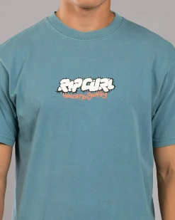 Rip Curl Raw Energy Bubble T-Shirt Storm Blue