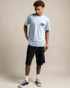 Rip Curl Raw Energy De Oval T-Shirt Blue Wind Sale