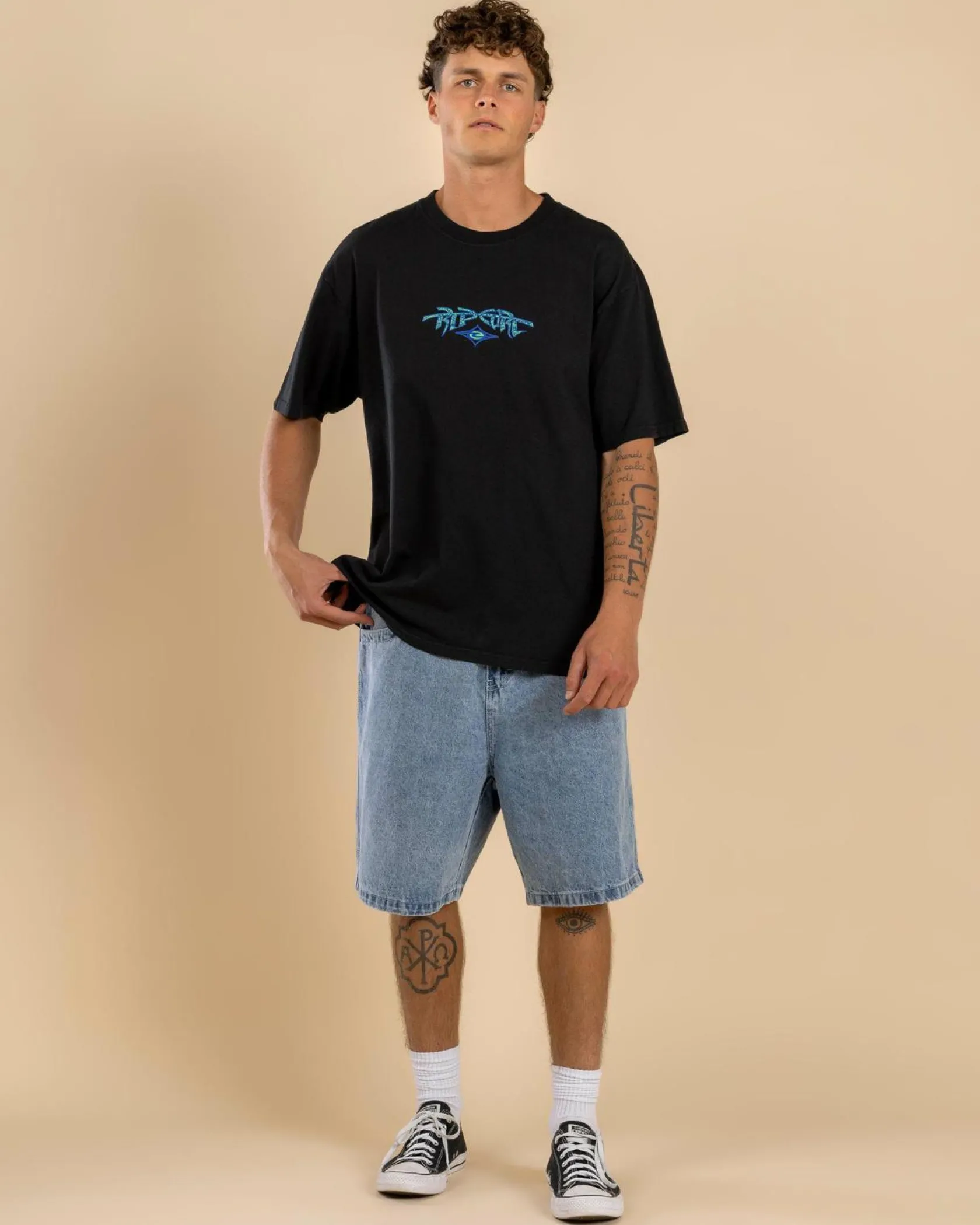 Rip Curl Raw Energy Gnarly T-Shirt Black Sale