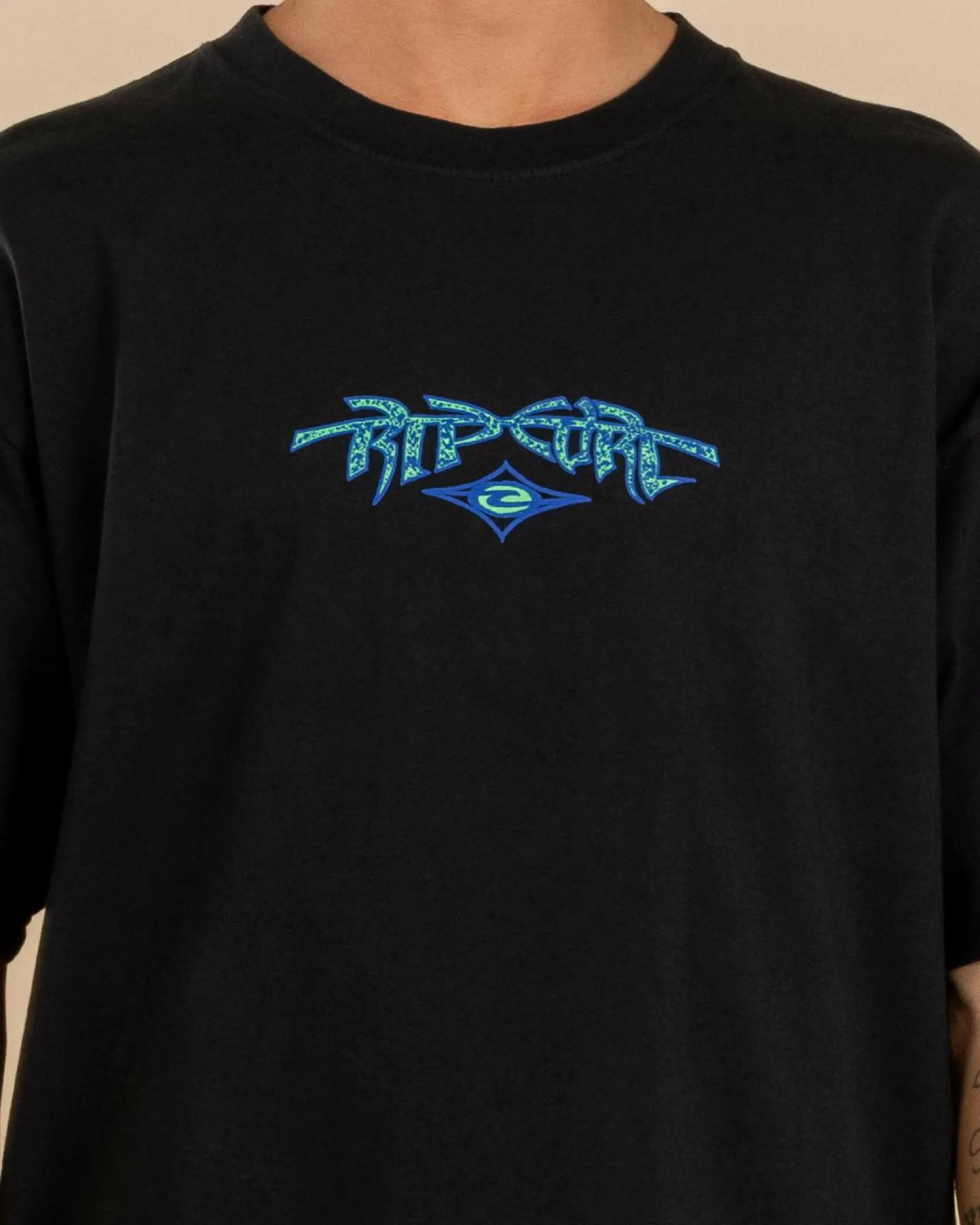 Rip Curl Raw Energy Gnarly T-Shirt Black Sale