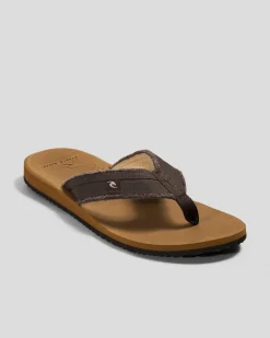 Rip Curl Reactor Open Toe Thongs Tan/brown Online