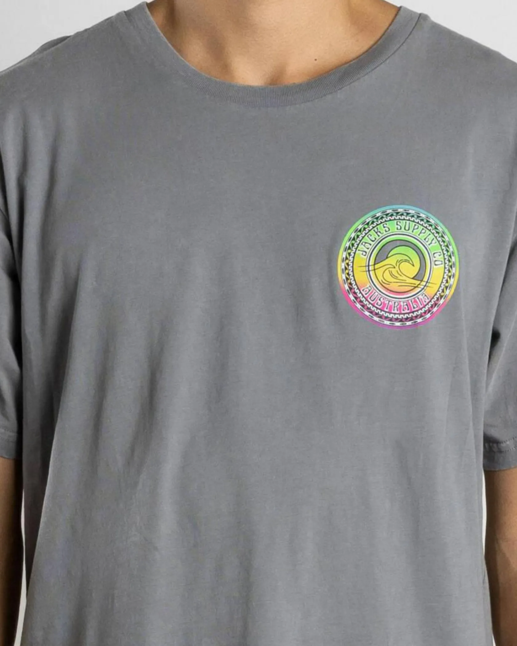 Jacks Recollection T-Shirt Lt Grey Acid Sale
