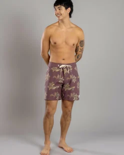 Rhythm Reed Board Shorts Merlot Online