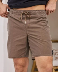 Skylark Reef Elastic Waist Shorts Tan Best