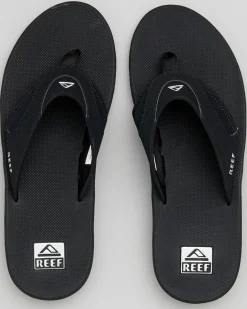 Reef Fanning Thongs Black/silver Outlet