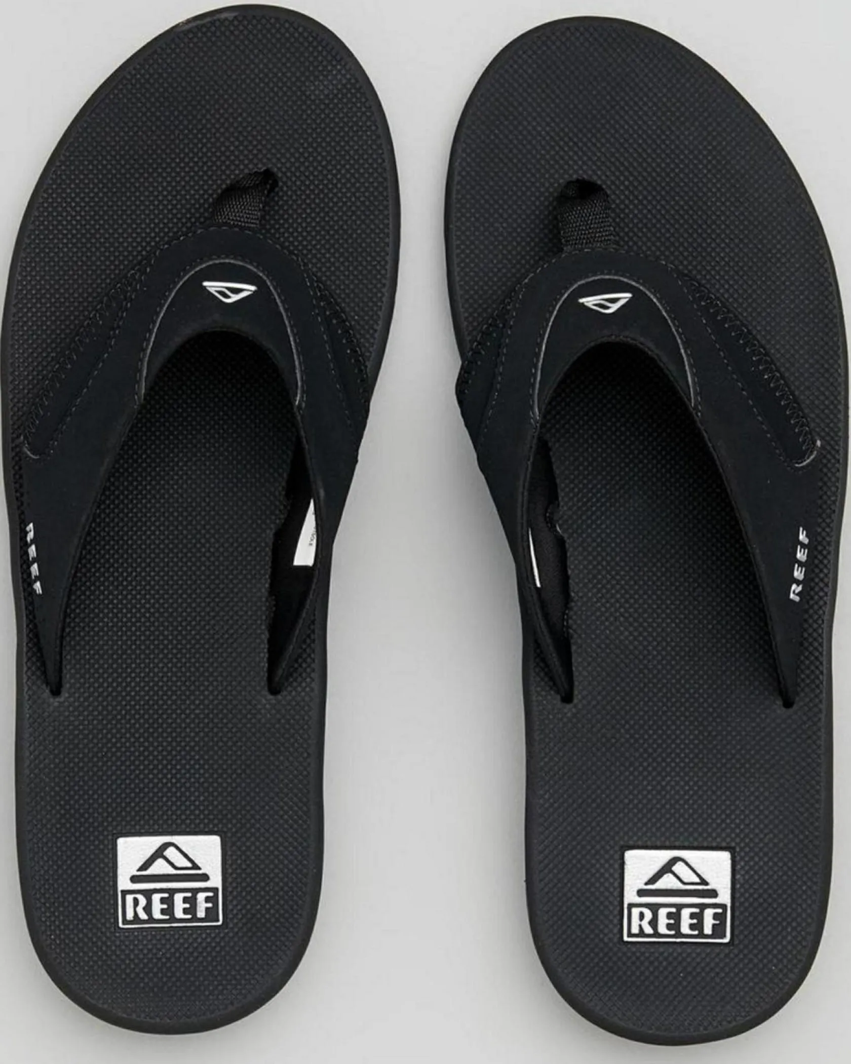 Reef Fanning Thongs Black/silver Outlet