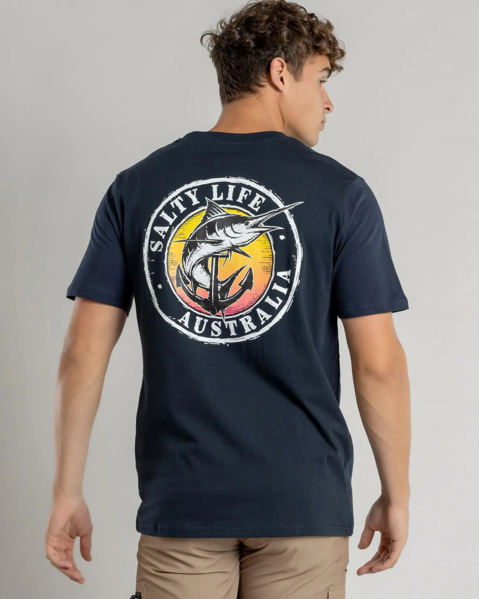 Salty Life Reflections T-Shirt Navy Outlet