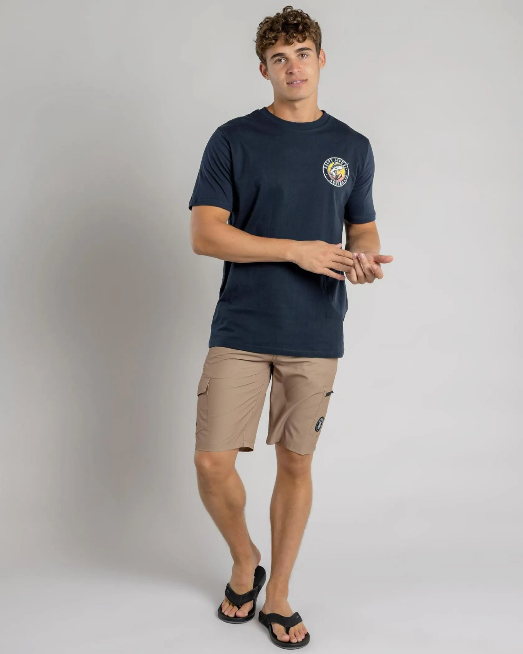 Salty Life Reflections T-Shirt Navy Outlet