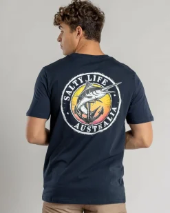 Salty Life Reflections T-Shirt Navy Outlet
