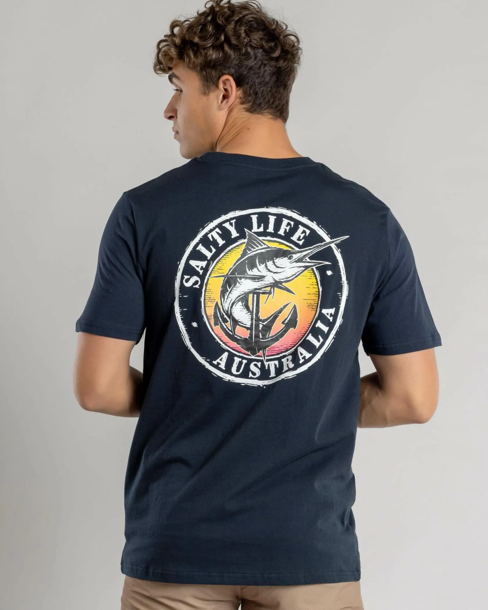Salty Life Reflections T-Shirt Navy Outlet