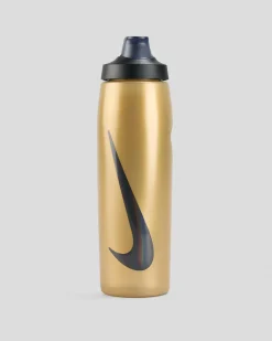 Nike Refuel Locking Lid 950ml Drink Bottle Gold/black New