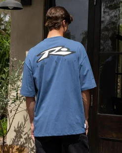 Rusty Registered T-Shirt Atlantic Blue Clearance