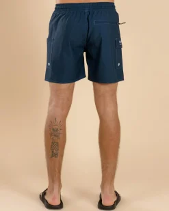 Salty Life Reign Elastic Waist Shorts Navy Clearance