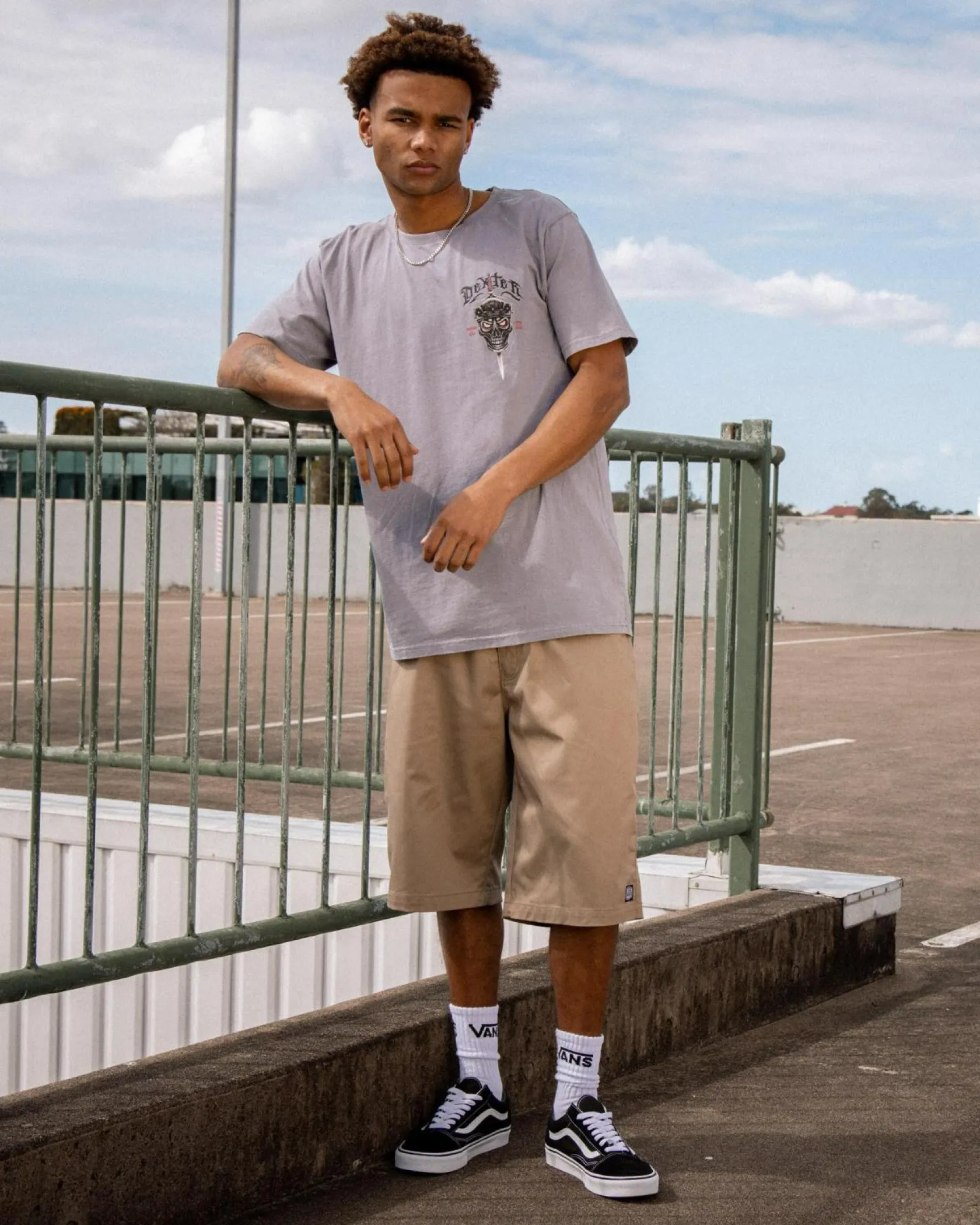 Dexter Reigning Dead T-Shirt Grey Acid Outlet