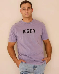 Kiss Chacey Reinforced Relaxed T-Shirt Pigment Lavender Grey Sale