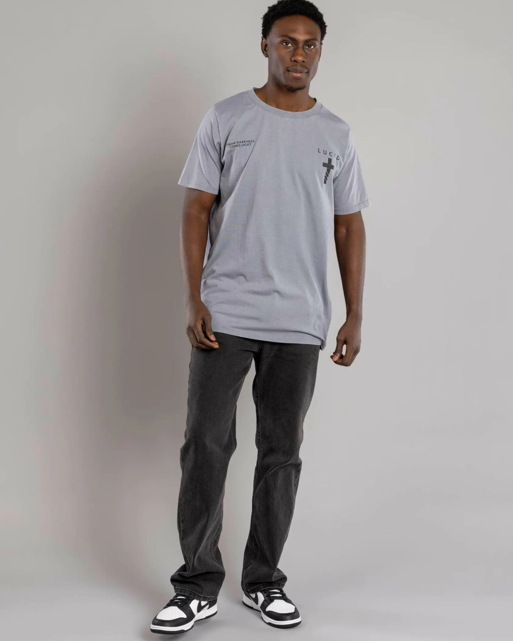 Lucid Reliquary T-Shirt Lt Grey Acid Discount