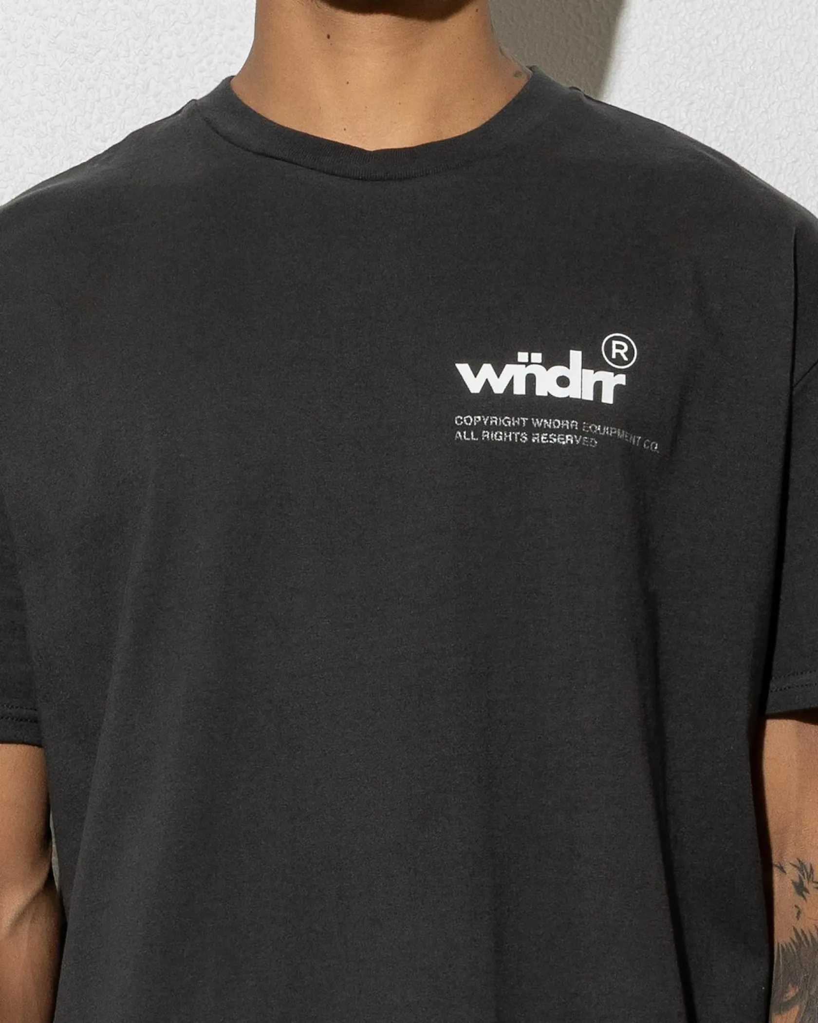 Wndrr Represent Box Fit T-Shirt Faded Black Clearance