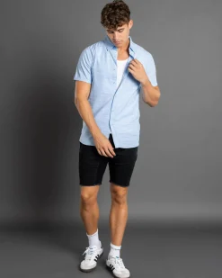 Lucid Requisite Short Sleeve Shirt Light Blue Sale