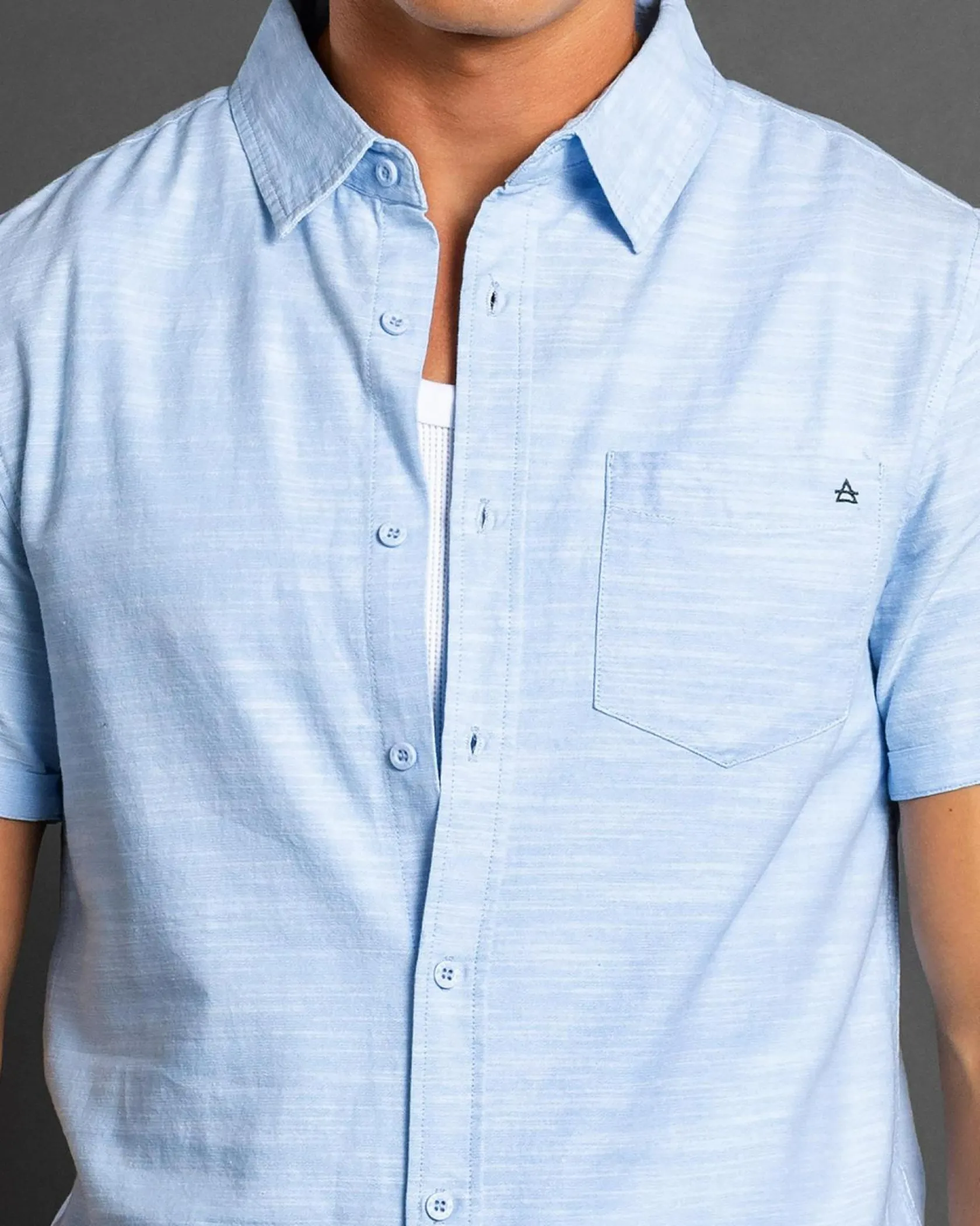 Lucid Requisite Short Sleeve Shirt Light Blue Sale