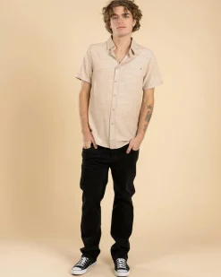 Lucid Requisite Short Sleeve Shirt Tan Outlet