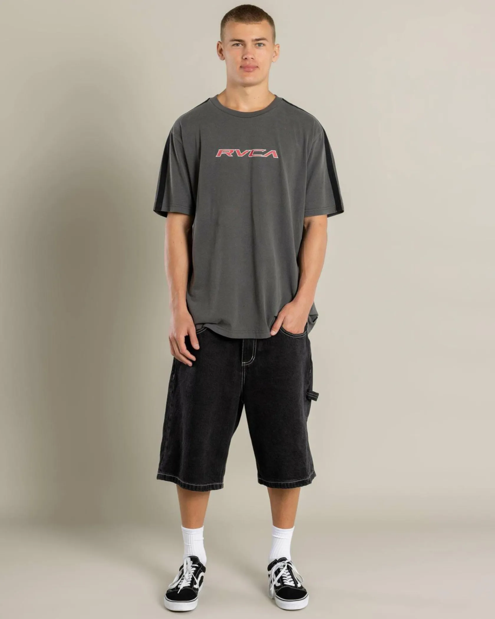 RVCA Rev T-Shirt Washed Black Hot