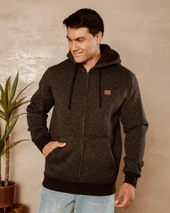Billabong Revolt Zip Thru Hooded Jacket Black Heather Sale