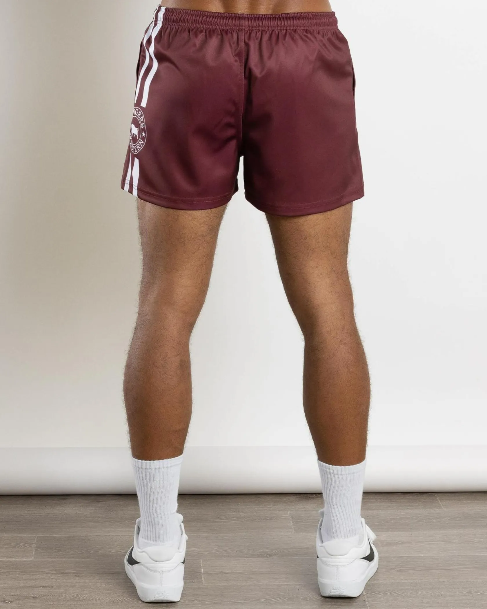 Ringers Western Ringers Footy Shorts Burgundy Clearance