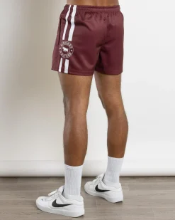 Ringers Western Ringers Footy Shorts Burgundy Clearance