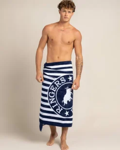 Ringers Western Ringers Stripe Towel Navy Discount