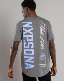 Nena & Pasadena Riot Dual Curved T-Shirt Charcoal Sale