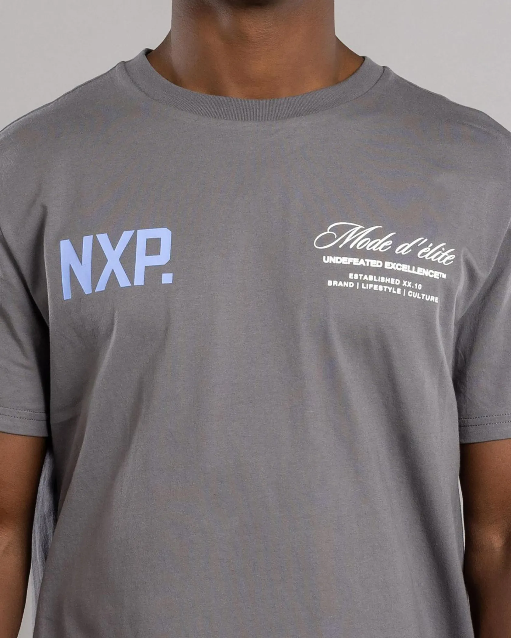 Nena & Pasadena Riot Dual Curved T-Shirt Charcoal Sale