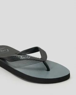 Lucid Ripple Thongs Black/grey Hot