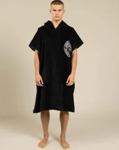 Jacks Rising Sun Hooded Towel Black Outlet